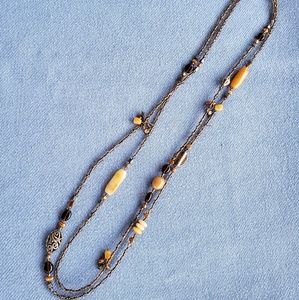 Beautiful Silpada Butterscotch/Bronze 60" necklace